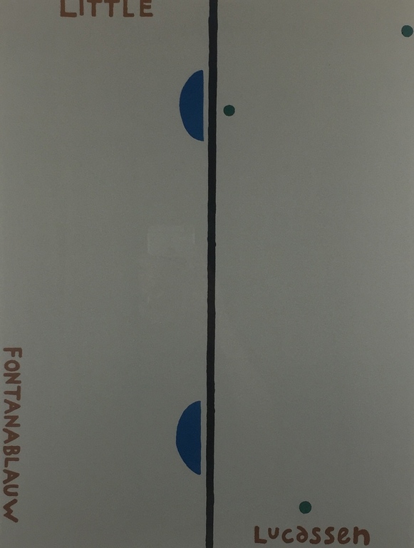 Reinier Lucassen, zeefdruk, 'Little Fontana blauw', 1991   (INGELIJST) kopen? Bied vanaf 179!