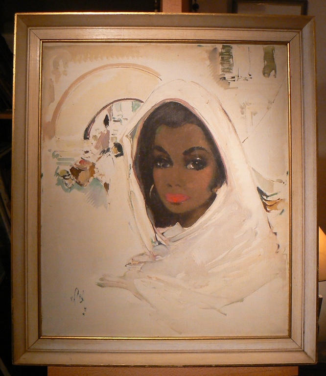 Willem Jilts Pol (1905-1988)  --  olieverf op doek  --  Spaanse schone kopen? Bied vanaf 65!