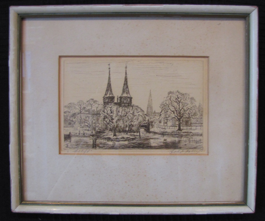 Johan D. Scherft (1891-1969), ets,  kopen? Bied vanaf 1!