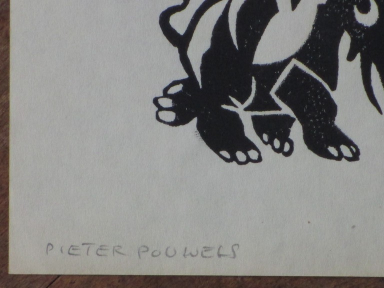 Pieter Pouwels, Olifantje, Houtsnede kopen? Bied vanaf 20!