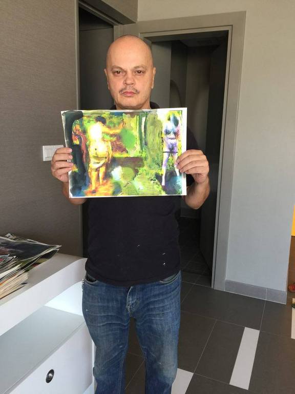Peter Klashorst - gemengde techniek op aquarel papier - Into the forest kopen? Bied vanaf 70!
