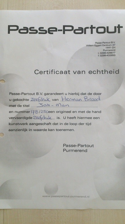 Herman Brood, handgesigneerde zeefdruk, 'Jah Man' kopen? Bied vanaf 400!