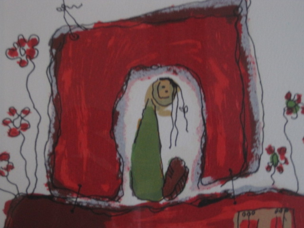 Lyrische Abstractie van Geke uit den Bosch (1965-) Litho "een hapje Wolk" gesign kopen? Bied vanaf 1!