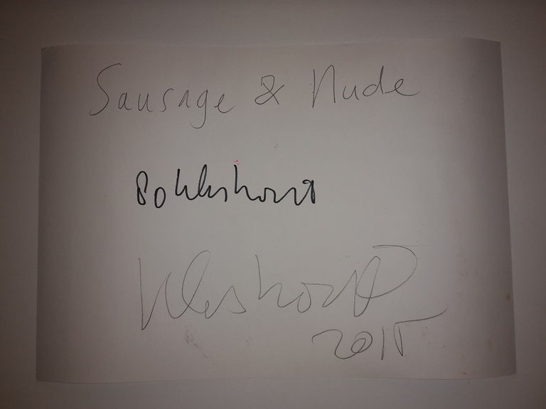 Peter Klashorst - Sausage and nude - gemengde techniek op papier - gesigneerd kopen? Bied vanaf 1!