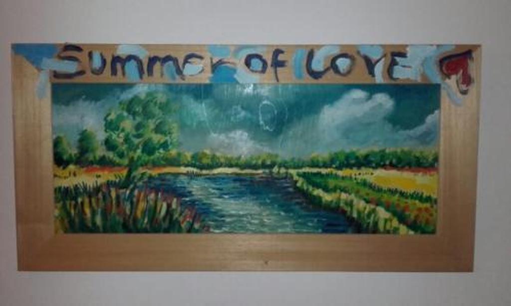 Justus Donker, acryl op paneel, 'Summer of Love' kopen? Bied vanaf 250!