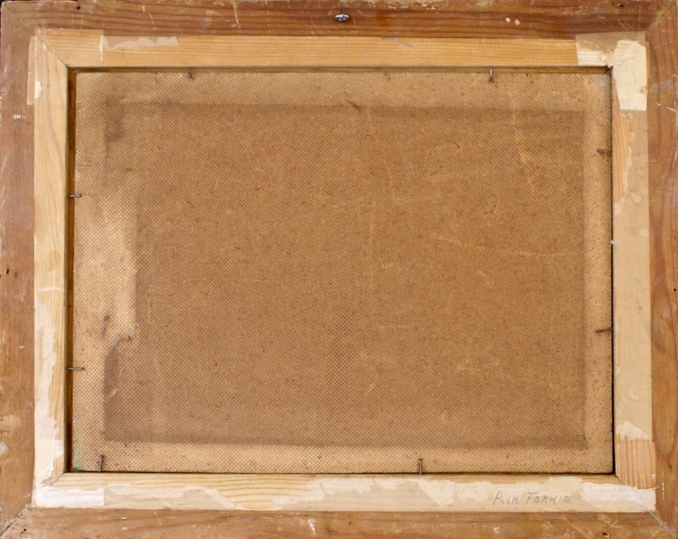 Rik Tokkie ( XXste eeuw ) Olie op Paneel "Bootje op het Droge aan de Schelde" kopen? Bied vanaf 1!