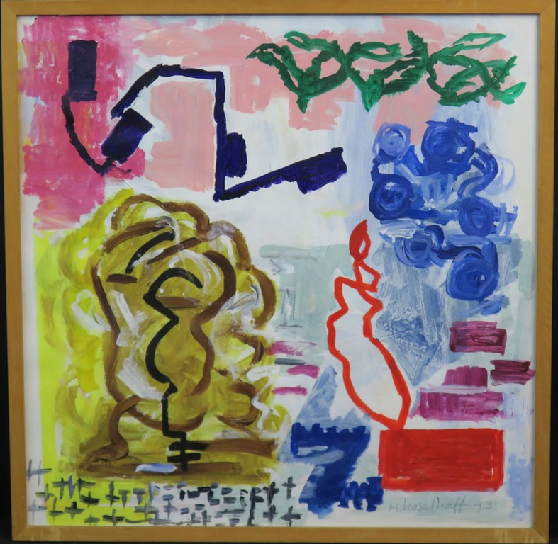 Marianne Haselhoff: Acryl, Zonder titel -Ingelijst kopen? Bied vanaf 30!