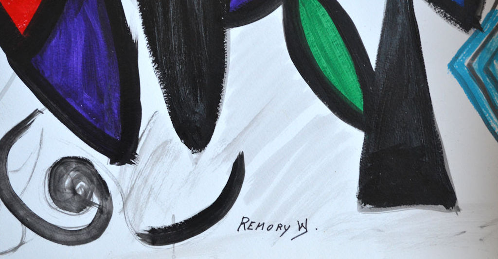 Vreugde- acryl op papier gesigneerd door remory en Madonna B kopen? Bied vanaf 120!