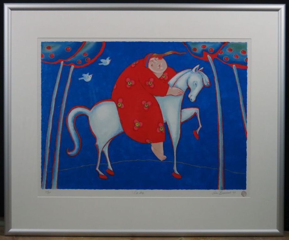 Ada Breedveld: Zeefdruk, Op Stap - Ingelijst kopen? Bied vanaf 70!