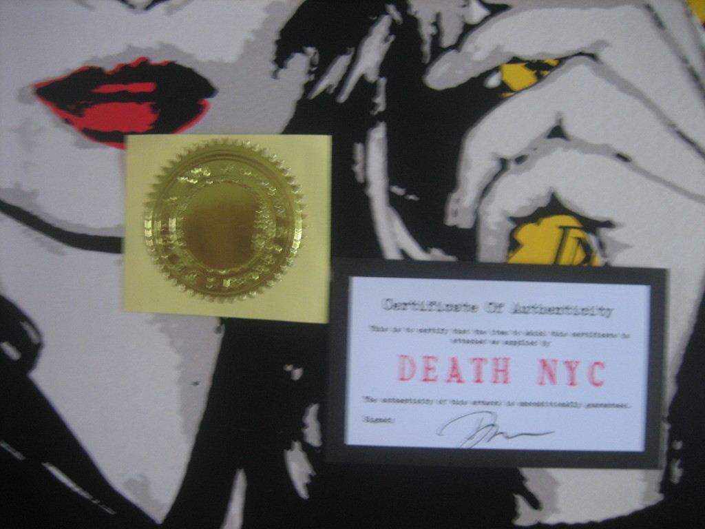 DEATH NYC Limited Edition Art print Graffiti Signed "Kate Moss DN" 2012 kopen? Bied vanaf 1!