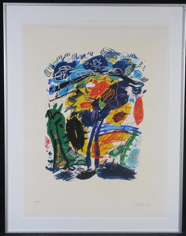 Kees Salentijn: Zeefdruk, Hommage aan Van Gogh I - Ingelijst kopen? Bied vanaf 35!