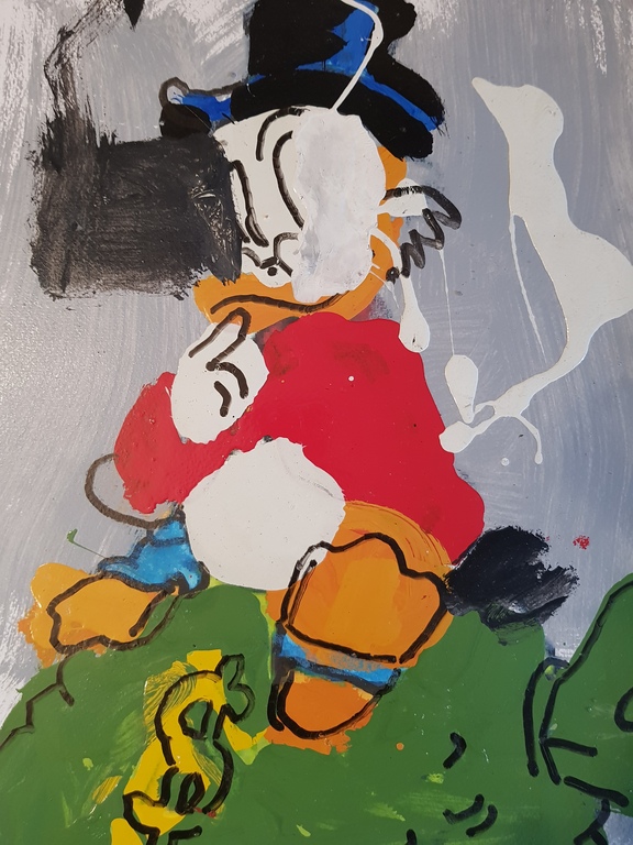 Peter Klashorst - origineel werk - serie Dagobert Duck kopen? Bied vanaf 75!