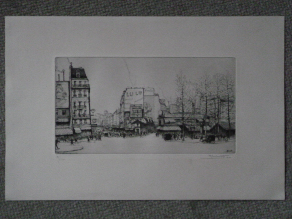 Antonio Carbonati - ets - Stadsgezicht Parijs. kopen? Bied vanaf 85!