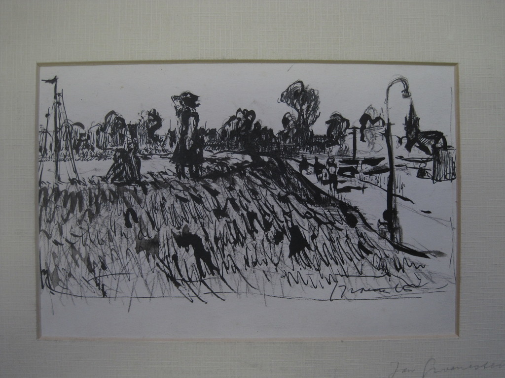 AcheterJan Groenestein * op de dijk bij Sloterdijk * oostind.inkt tekening omstreeks 19? Enchérissez de 1!