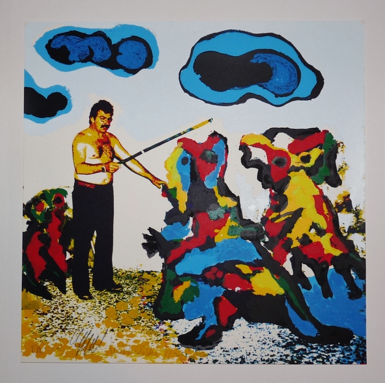 Karel Appel, Kleurenzeefdruk, De Tovenaar, Gesigneerd kopen? Bied vanaf 199!