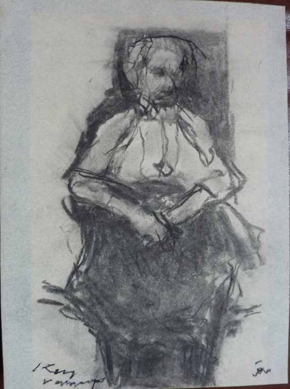 KEES VERWEY tekening Charlotte van Pallandt 1990 verkocht voor € 95!