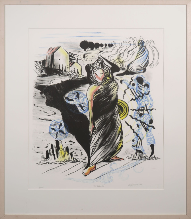 Nour Edinne Jarram: Litho, La Revolte - Ingelijst kopen? Bied vanaf 20!