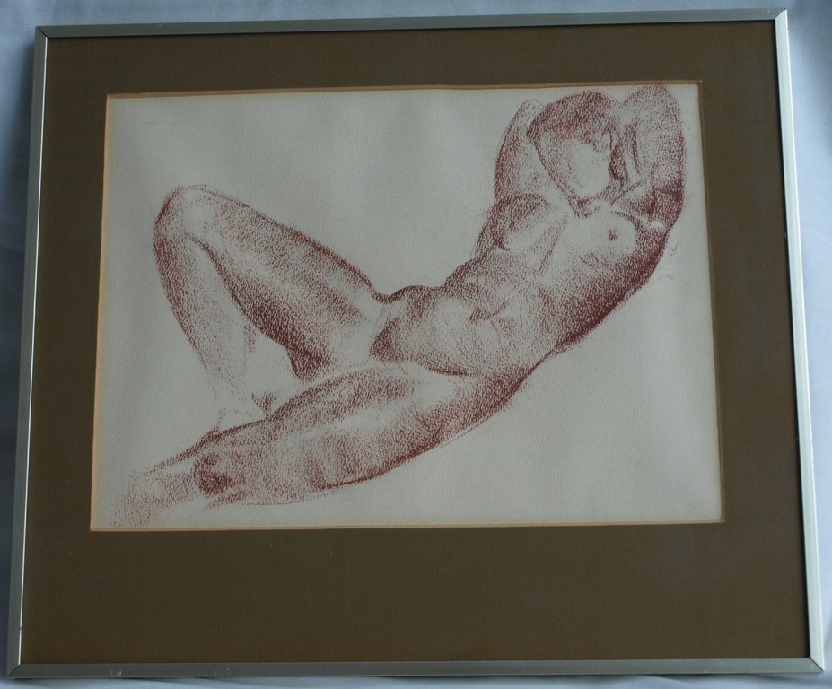 Cephas Stauthamer : Tekening , Josje naakt – gesigneerd & ingelijst – ca 1960 kopen? Bied vanaf 25!