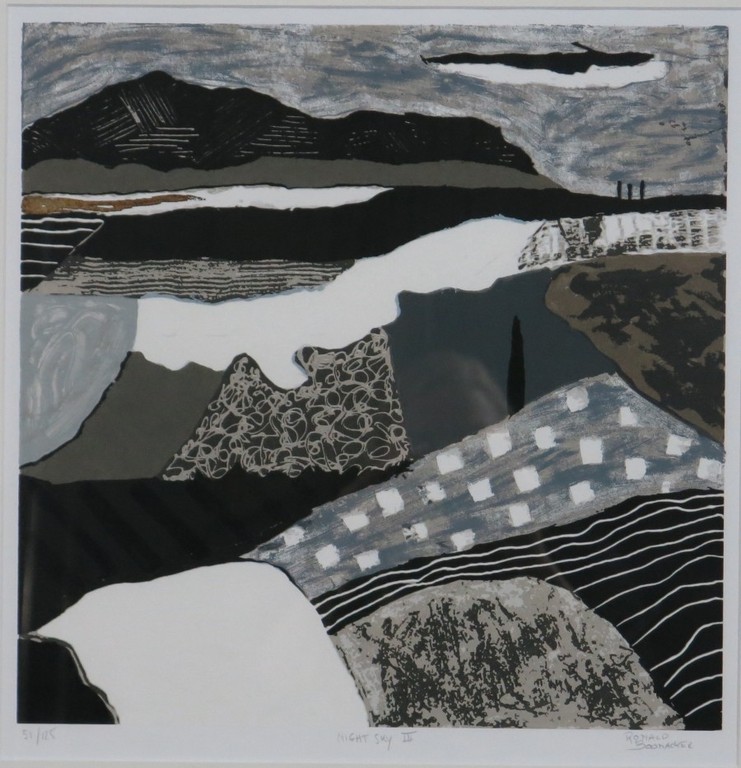 Ronald Boonacker: Zeefdruk, Night sky II - Ingelijst kopen? Bied vanaf 50!