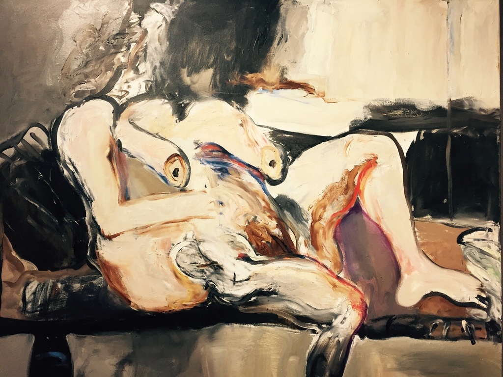 Anton Martineau - De dame moet bij komen - 150 x 150 cm -  kopen? Bied vanaf 500!