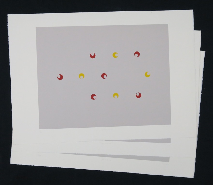 Lot met 3 zeefdrukken van Peter Jordaan: Zonder titel II kopen? Bied vanaf 1!