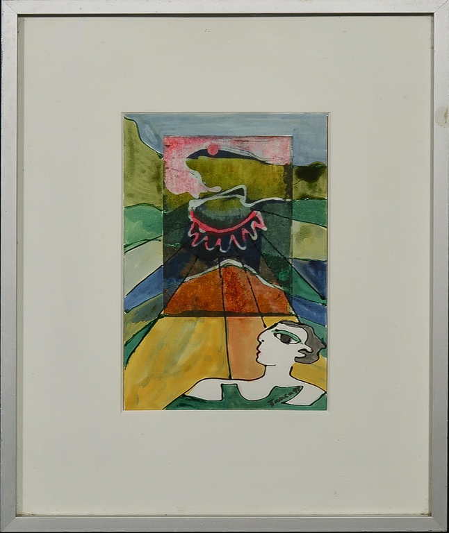 Franca Muller Jabusch: Gemengde techniek, Zonnetje op weg kopen? Bied vanaf 20!