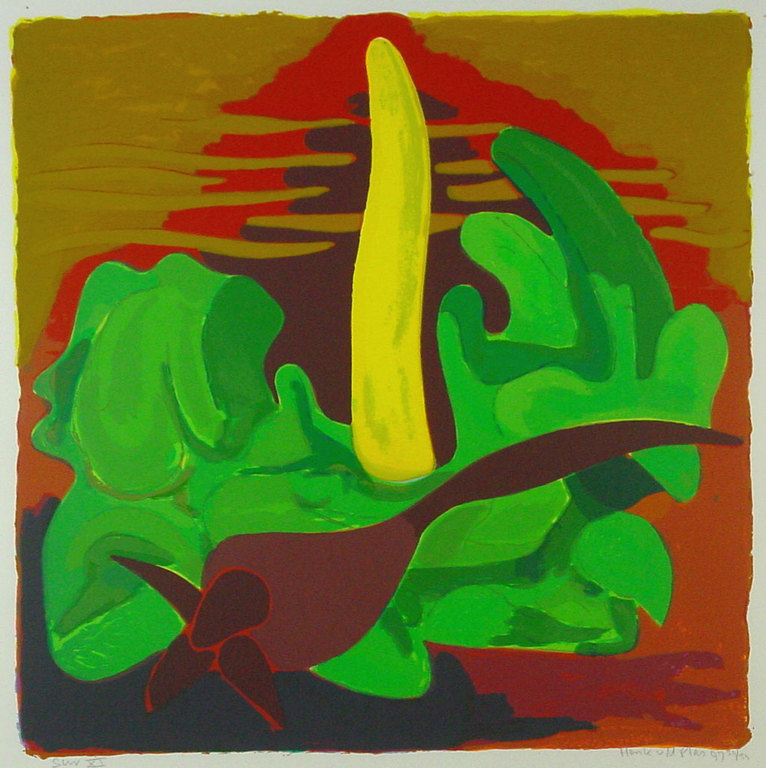 Ingelijst werk gesigneerd van Henk v.d. Plas met de naam Suriname kopen? Bied vanaf 30!