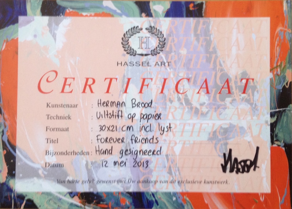 Herman Brood - "Forever Friends" - Originele viltstift tekening kopen? Bied vanaf 275!