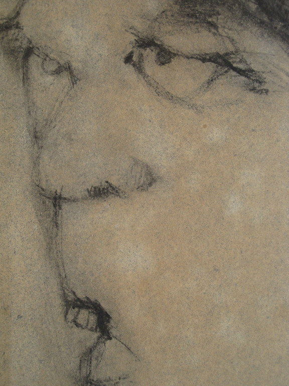 Grote Gesigneerde Houtskooltekening "de Domme" Dordrecht Rein Dool (1933-)  kopen? Bied vanaf 1!