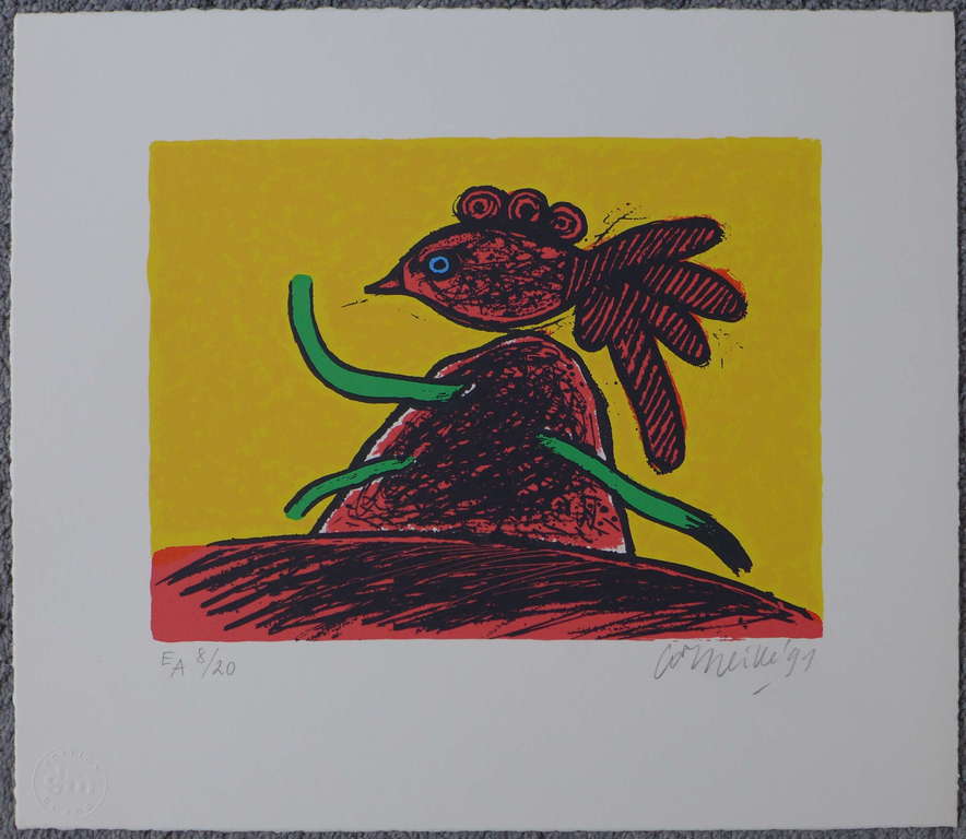 Corneille, album Triologie uit 1991. drie zeefdrukken in album. verkocht voor € 210!