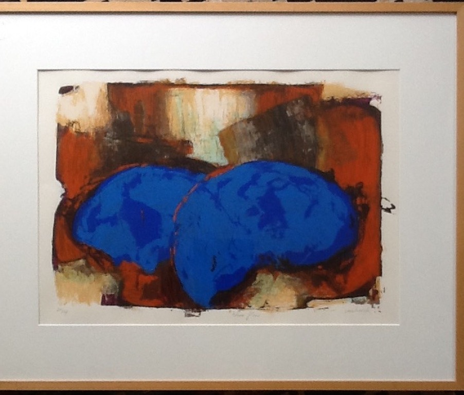 Hans Vanhorck, Blue Flow, Kleurenlitho, gesigneerd, oplage 29/97 MET LIJST !! verkocht voor € 35!