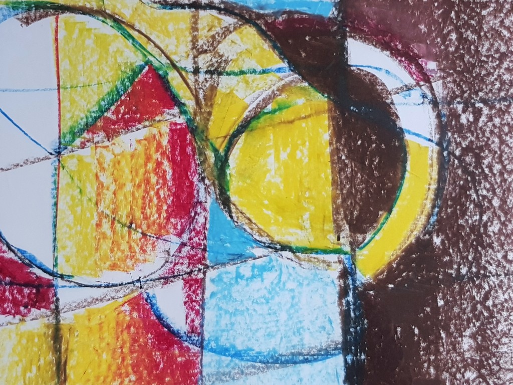 Bart de Graaf (1946) - Ingelijste Krijttekening, Compositie kopen? Bied vanaf 1!