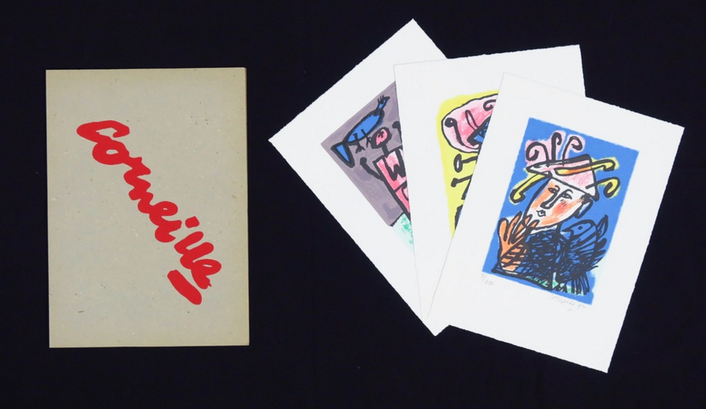 Corneille: Portfolio met 3 zeefdrukken in bijpassende map, Trois images d'un ete verkocht voor € 160!