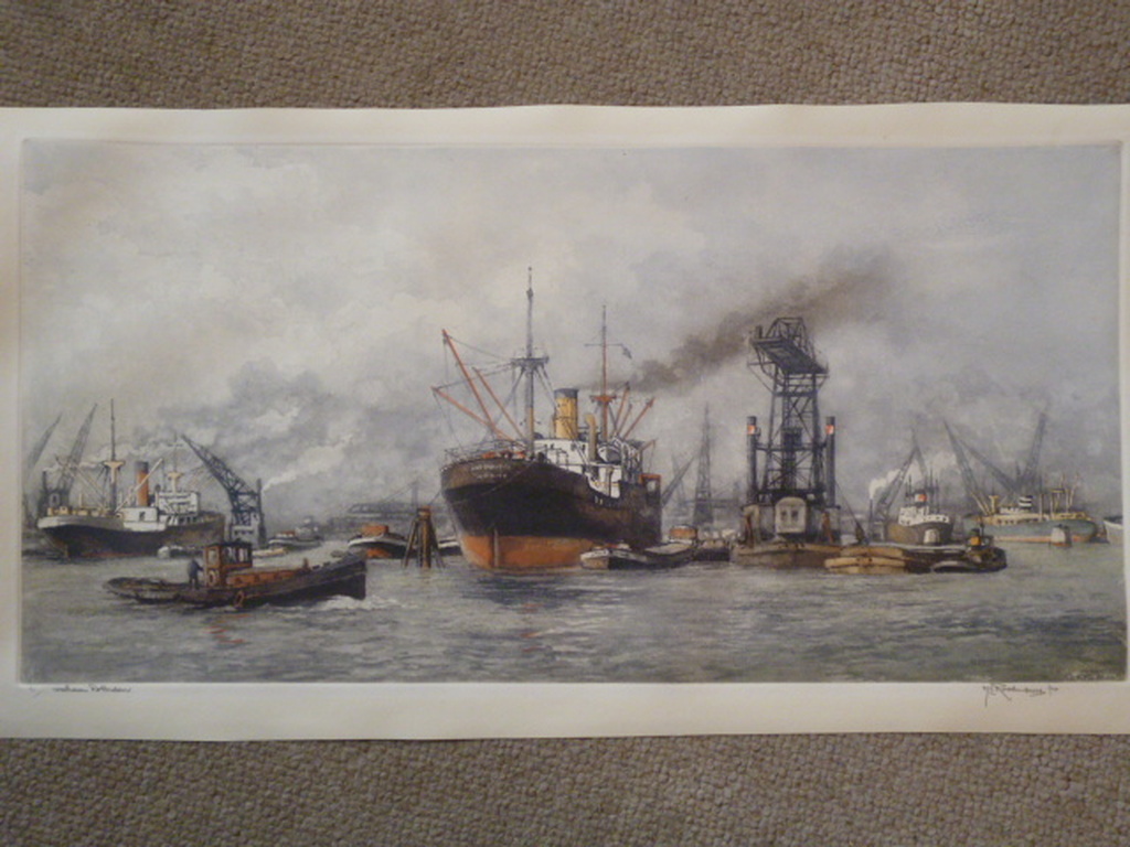 H.E.Roodenburg - kleurenets - Waalhaven Rotterdam verkocht voor € 165!