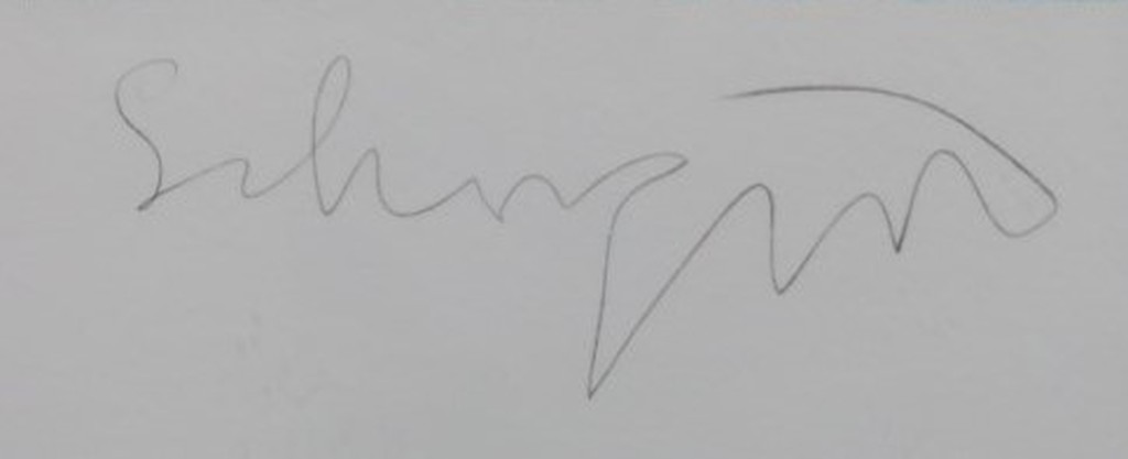 Onbekend gesigneerd: Zeefdruk, Z.T. Lampenkap - Ingelijst (Groot) kopen? Bied vanaf 35!