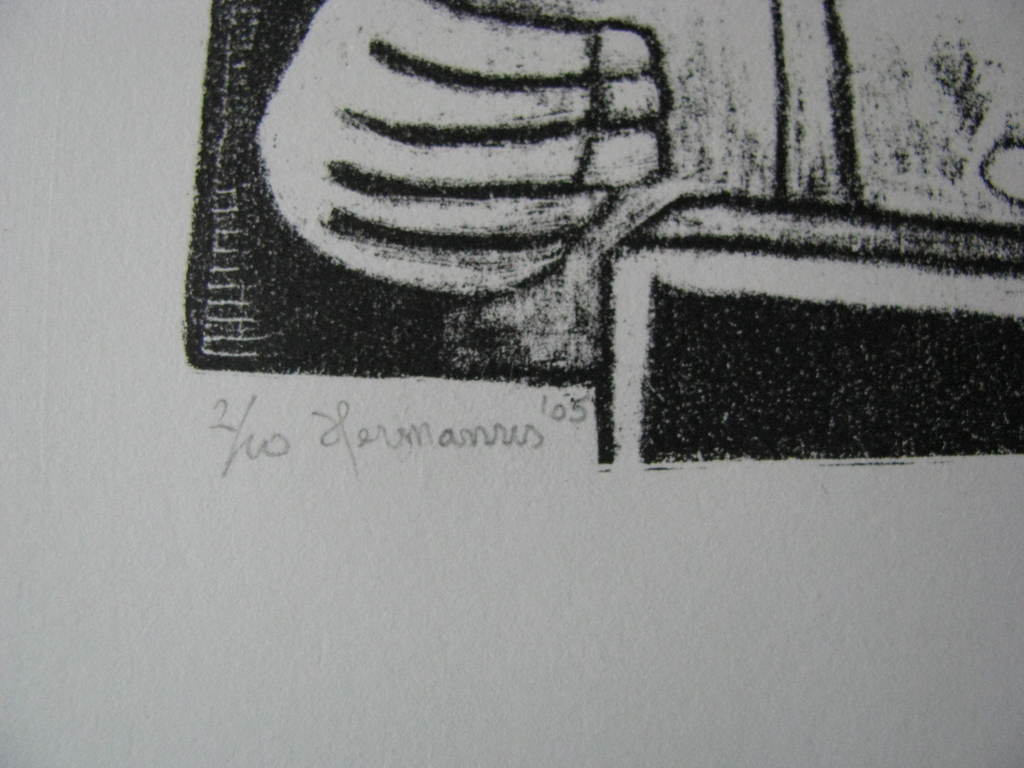 Schilder Hermanus, litho uit 2005, z.t. kopen? Bied vanaf 15!