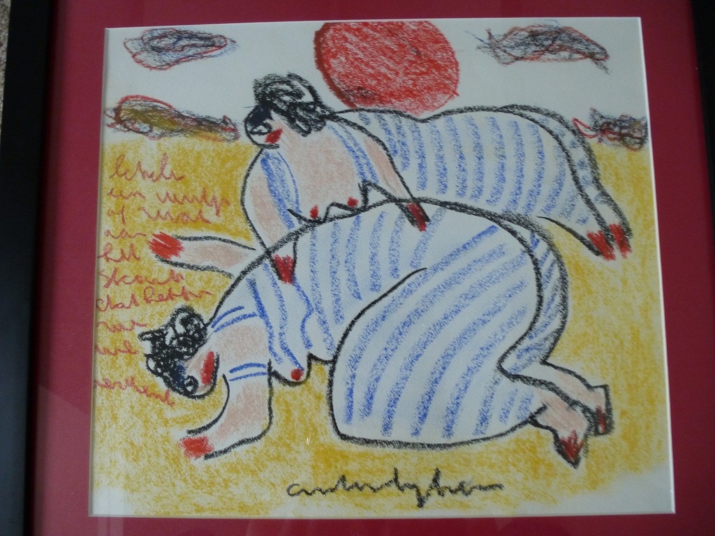 Anton Heyboer, dames op het strand, verkocht voor € 350!