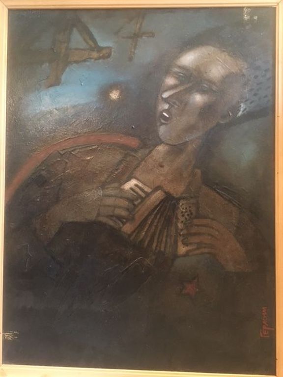 Alexander Gerasimov (1955 - ) - Accordeon speler kopen? Bied vanaf 1!