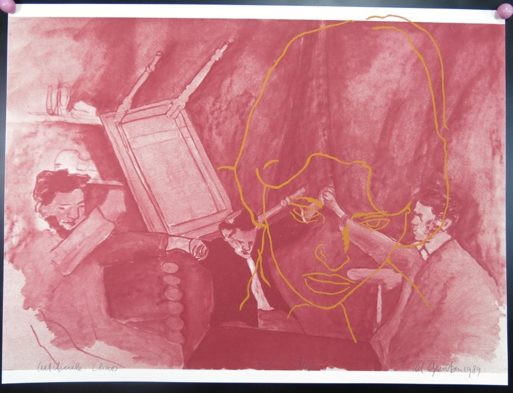 Ad Gerritsen: Zeefdruk, Artificiele Chaos (rood) kopen? Bied vanaf 1!