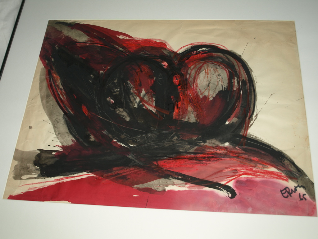 ERWIN DE VRIES (1929)–Gemengde techniek –Billen –Gesigneerd & ingelijst–1965 kopen? Bied vanaf 250!