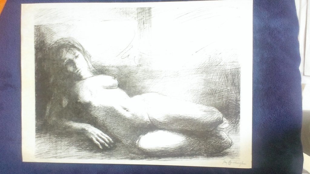 Jan Asselbergs, prent naakte dame uit 1968 verkocht voor € 55!