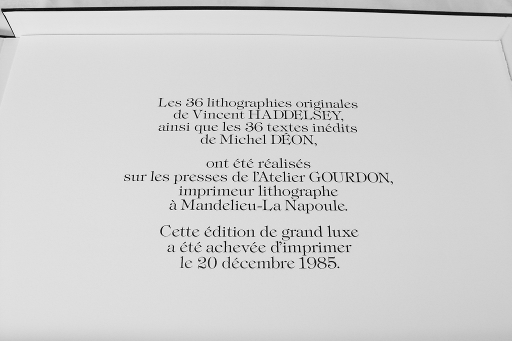 Originele cassette Vincent Haddelsey - 36 lithografieën - gesigneerd. kopen? Bied vanaf 300!