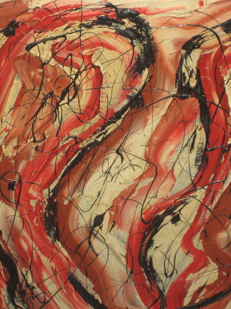 abstract werk olieverf op doek gesigneerd kopen? Bied vanaf 20!