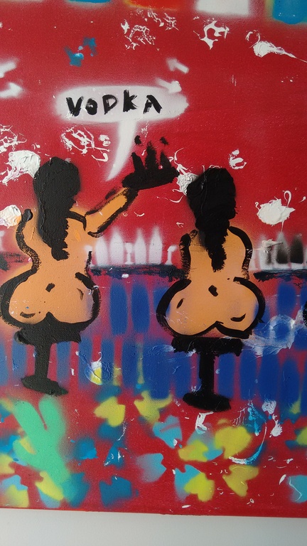 Espen Greger Hagen schilderij, bar ladies, handgesigneerd, 150 x 50 cm kopen? Bied vanaf 300!