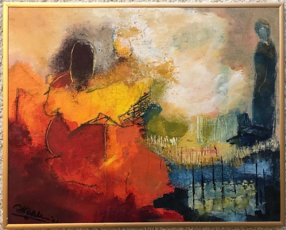 Inez Köhler - acrylverf op board - gesigneerd kopen? Bied vanaf 65!