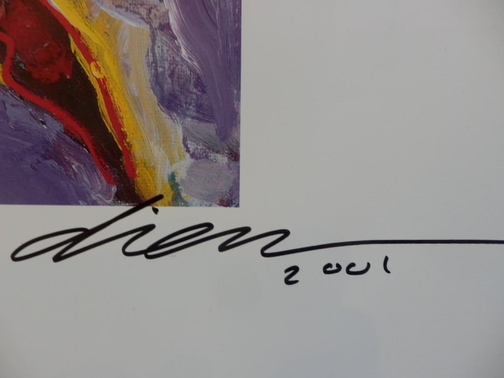 PETER DIEM  Giclee  COW IN COSMOS  Handgesigneerd kopen? Bied vanaf 1!