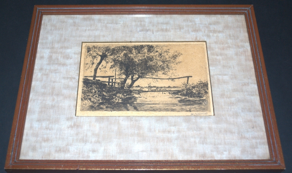 Ids Wiersma en L.W.de Jonge - 2 handgesigneerde etsen, Friesland en Groningen kopen? Bied vanaf 120!