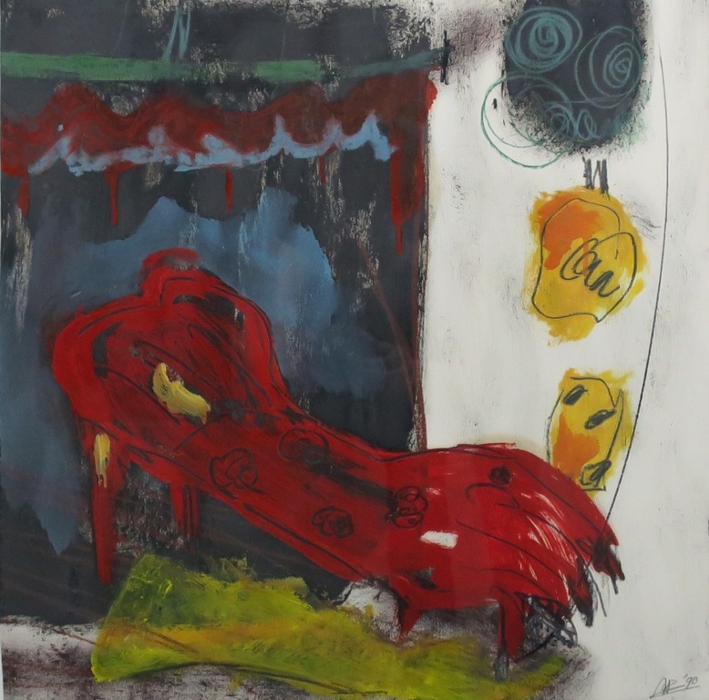 Nicola Rozemeijer: Gemengde techniek, Zonder titel - Ingelijst kopen? Bied vanaf 35!