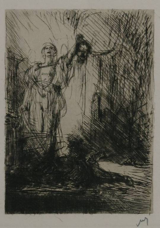 Marius Bauer: Ets, Een Beul verkocht voor € 45!