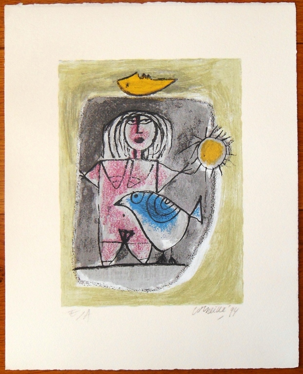 Corneille : vrouw, maan, zon en vogel verkocht voor € 200!